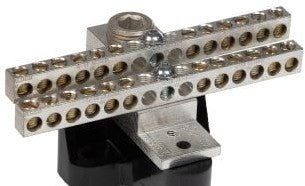 Ilsco Grounding NB-350-24-W/R16 - Neutral Bar w/Insulator Base (NB-350-24-W/R16)