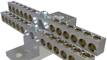 Ilsco Grounding NB-350-24 - Neutral Bar, 24 Taps, 14-4AWG Taps, 350MCM-6AWG (NB-350-24)