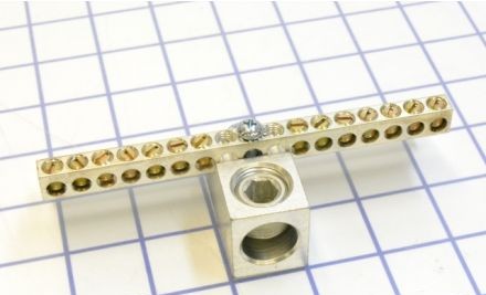Ilsco Grounding NB-350-42 - Neutral Bar, 42 Taps, 14-4AWG Taps, 350MCM-6AWG (NB-350-42)