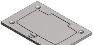 Steel City P64-GFCI-AL - Cover Plate for Multi-Gang Floor Boxes for (P64-GFCI-AL)