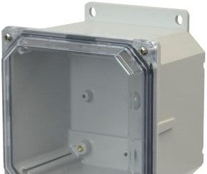 Hammond Manufacturing Enclosures PCJ12104CCF - Polycarb 12X10X4 Lift Off Clr w/Flange (PCJ12104CCF)