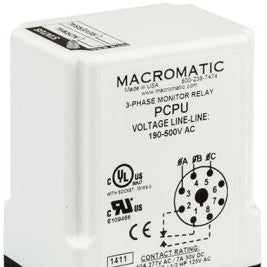 Macromatic Protection Relays PCP575 - PHASE MONITOR RELAY; 575V PHASE REVERSAL ONLY (PCP575)