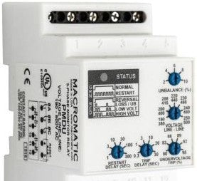 Macromatic Protection Relays PMDU - Phase Monitor Relay, 208-480VAC, DIN Rail/Surface (PMDU)