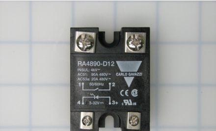 Carlo Gavazzi Relays RA4890-D12 - Solid State Relay, 1-P, 90A, 480VAC, 3-32VDC (RA4890-D12)