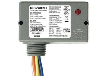 Johnson Controls Relays RIB2402D - Rib 10A Dpdt24 Vacdc; 208277 Vac (RIB2402D)