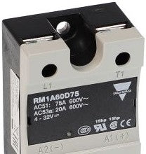 Carlo Gavazzi Relays RM1A60D75 - Solid State Relay, 1-P, 75A/600VAC, 4-32VDC (RM1A60D75)