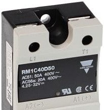 Carlo Gavazzi Relays RM1C40D50 - Solid State Relay, 1-P, 50A, 400VAC, Peak (RM1C40D50)