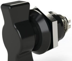Saginaw Control & Engineering Enclosures SCE-DLWKF-25 - Quarter Turn Wing Knob Non-Locking (Black) (SCE-DLWKF-25)