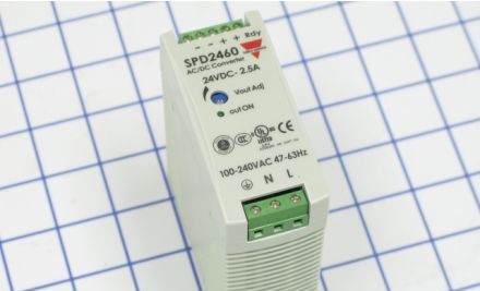 Carlo Gavazzi Power Supplies SPD24601 - POWER SUPPLY, 24VDC, 2.5A, 1PH, 60W 100-240VAC (SPD24601)