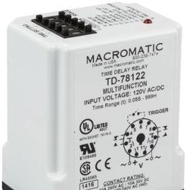 Macromatic Relays TD-78122 - Multifuntion Timer, 120VAC/DC, 0.5Sec-99Hr Prog (TD-78122)