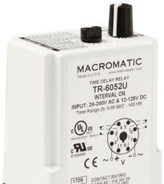 Macromatic Relays TR-6052U - Interval Timer, 24-240VAC/12-125VDC Coil (TR-6052U)