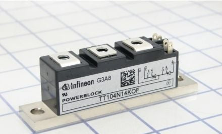 Infineon Power Modules TT104N14KOF - Power Module 104A 1400V Dual-SCR (TT104N14KOF)
