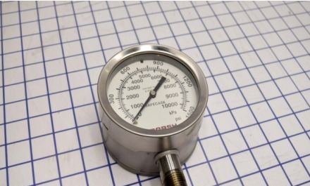 Marsh Panel Meters & Gauges W9674 - Gauge, 0-1500psi, 4in., 1/2in.NPT Entry, Lower (W9674)