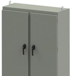 Wiegmann Enclosures WRD724818FSD4 - N4 Dbl Dr Fs Remove Hinge 72X48X18 Cs-Gry (WRD724818FSD4)