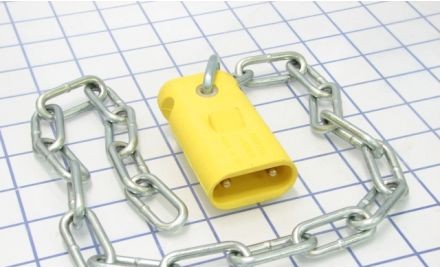 Cooper Miscellaneous X8381-7 - Shorted Male Dummy Plug with 2 Foot 1/0 Chain (X8381-7)