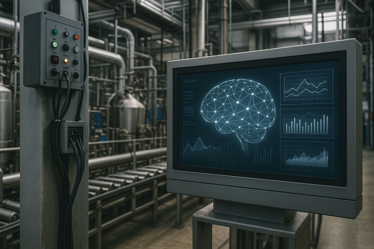 Industrial editorial illustration for How to Move an Industrial AI Pilot Into Daily Operations.
