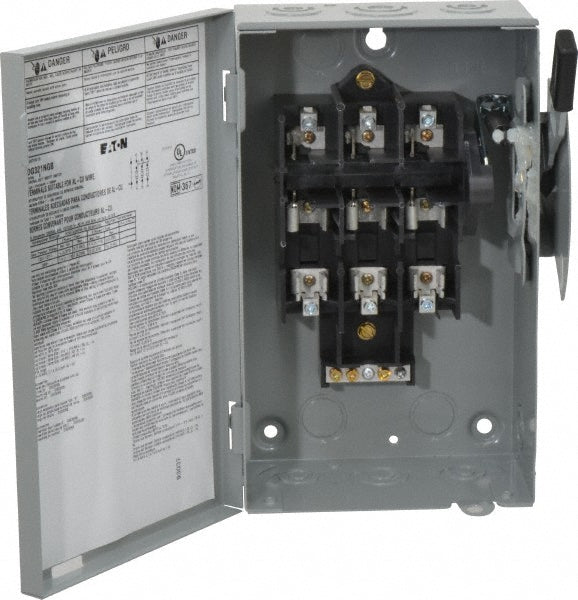 Eaton Cutler-Hammer DG321NGB Eaton Cutler-Hammer Safety Switch: NEMA 1, 30 Amp, 240VAC, Fused (DG321NGB)