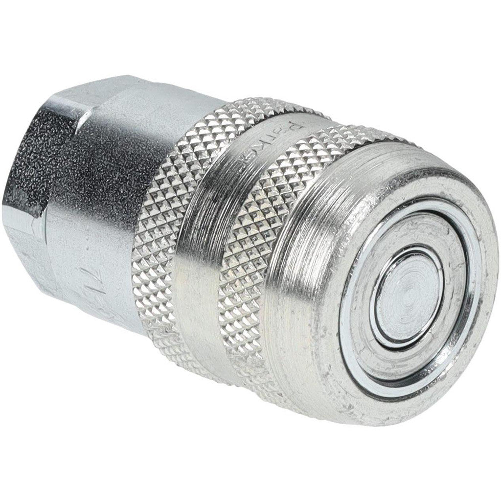 Parker 71-3C4-4F Parker Hydraulic Hose Valve Fitting: 1/4" Hose Size, 1/4" Thread (71-3C4-4F)
