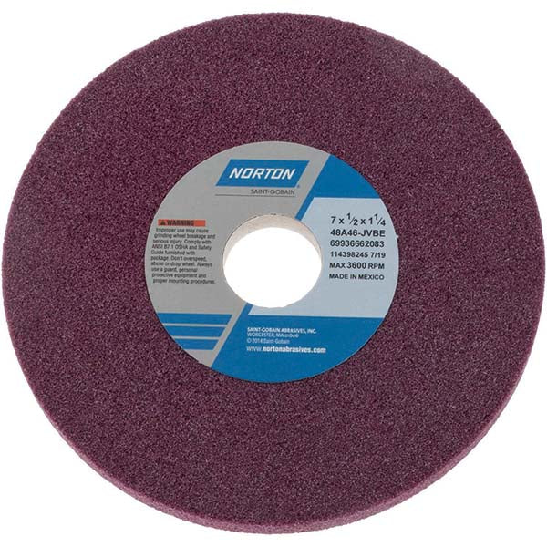 Norton 69936662083 Norton Surface Grinding Wheel: 7" Dia, 1/2" Thick, 1-1/4" Arbor (69936662083)