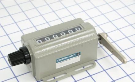 Veeder Root Counters 0166736-006 - Visicounter, Ratchet Drive, Knob Reset, #3 (0166736-006)