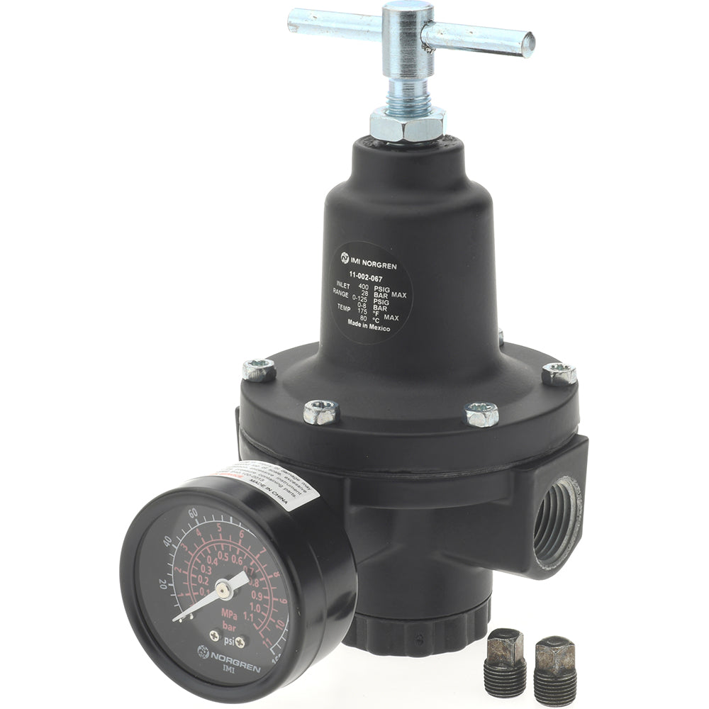 Norgren 11-002-067 Norgren Compressed Air Regulator: 1/2" NPT, 400 Max psi (11-002-067)