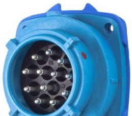 Meltric Plugs & Receptacles 03-A8001 - Inlet, 11-P+G, Poly, PN12c (03-A8001)
