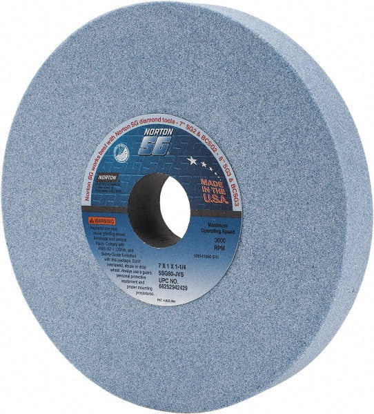 Norton 66252942429 Norton Surface Grinding Wheel: 7" Dia, 1" Thick, 1-1/4" Arbor, 60 (66252942429)