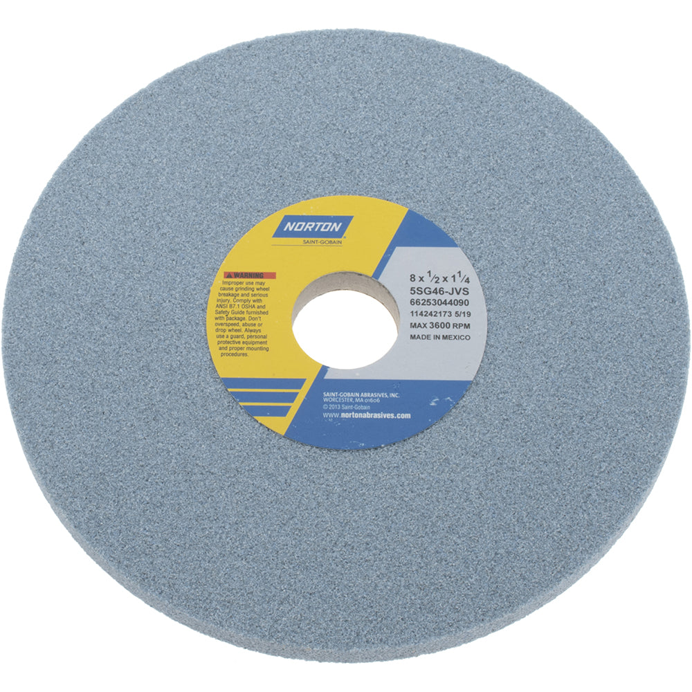 Norton 66253044090 Norton Surface Grinding Wheel: 8" Dia, 1/2" Thick, 1-1/4" Arbor (66253044090)