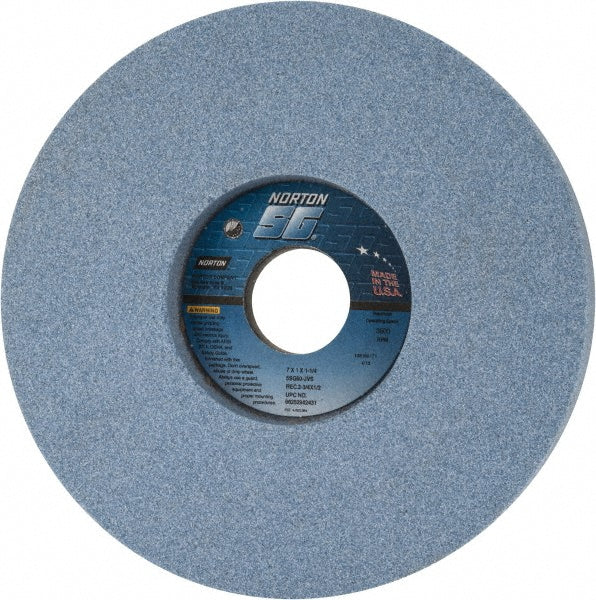 Norton 66252942431 Norton Surface Grinding Wheel: 7" Dia, 1" Thick, 1-1/4" Arbor, 60 (66252942431)