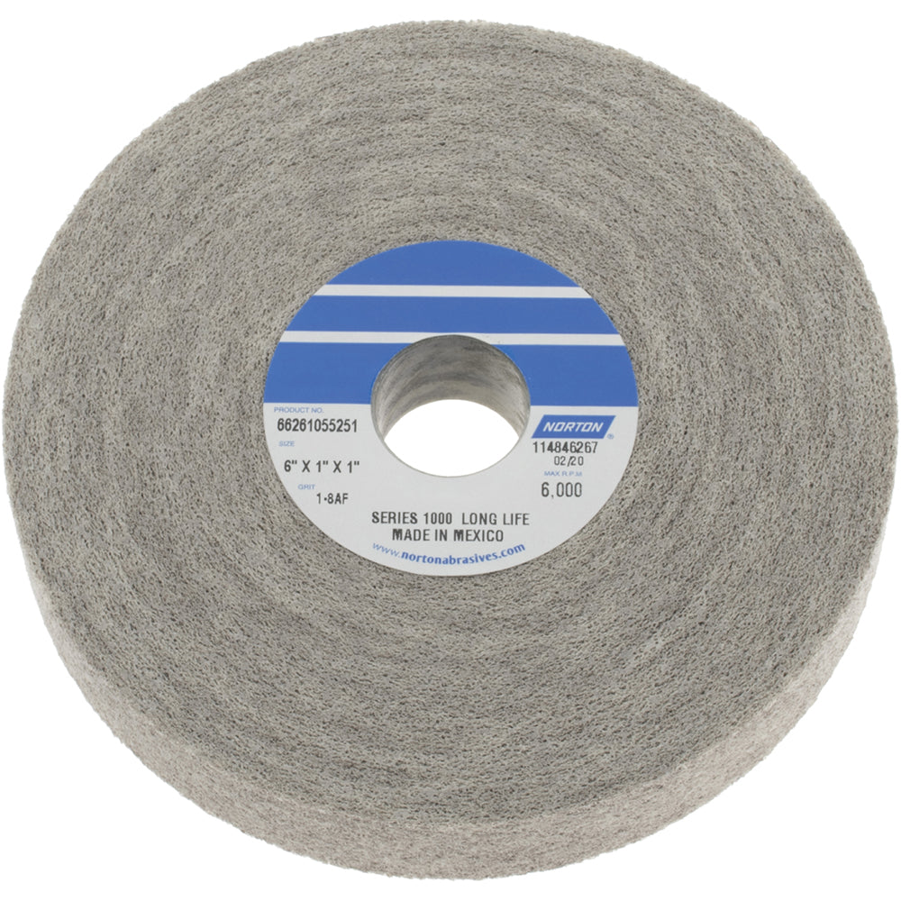 Norton 66261055251 Norton Deburring Wheel: 6" Dia, 1" Face Width, 1" Hole, 8 Density (66261055251)