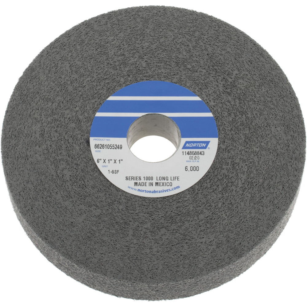 Norton 66261055249 Norton Deburring Wheel: 6" Dia, 1" Face Width, 1" Hole, 8 Density (66261055249)