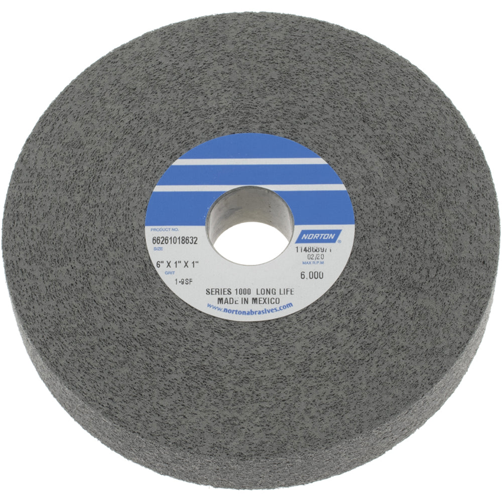 Norton 66261018632 Norton Deburring Wheel: 6" Dia, 1" Face Width, 1" Hole, 9 Density (66261018632)