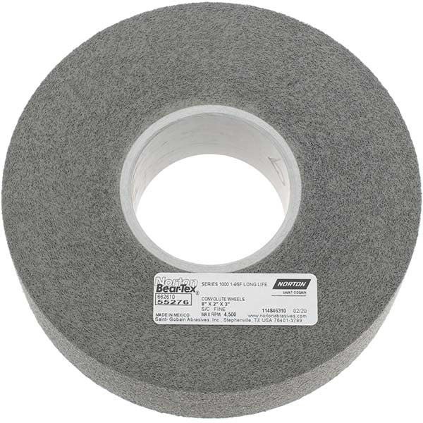 Norton 66261055276 Norton Deburring Wheel: 8" Dia, 2" Face Width, 3" Hole, 9 Density (66261055276)