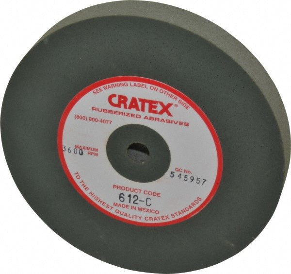Cratex 612 C Cratex Surface Grinding Wheel: 6" Dia, 3/4" Thick, 1/2" Arbor (612 C)