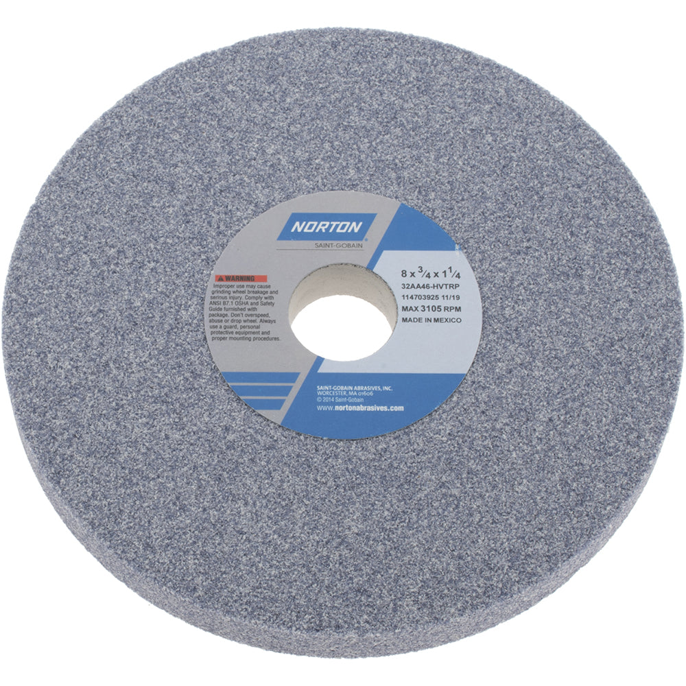 Norton 66253007166 Norton Surface Grinding Wheel: 8" Dia, 3/4" Thick, 1-1/4" Arbor (66253007166)