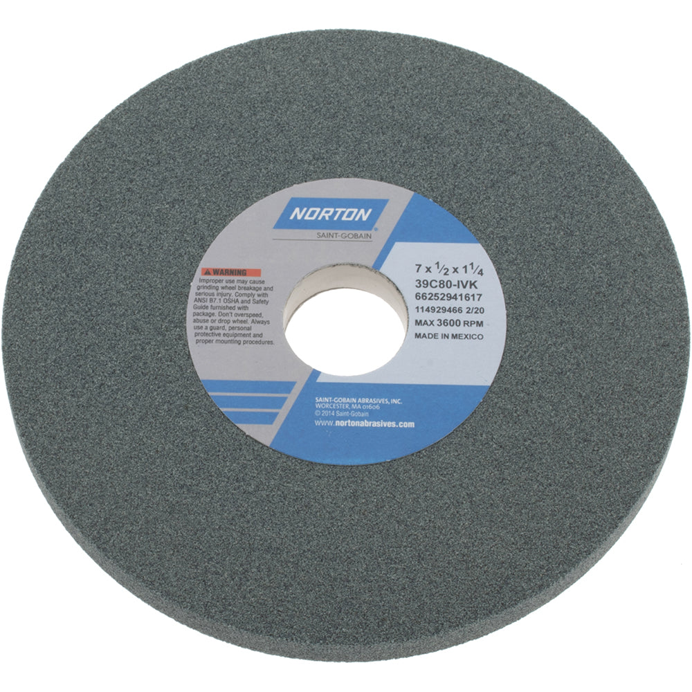 Norton 66252941617 Norton Surface Grinding Wheel: 7" Dia, 1/2" Thick, 1-1/4" Arbor (66252941617)