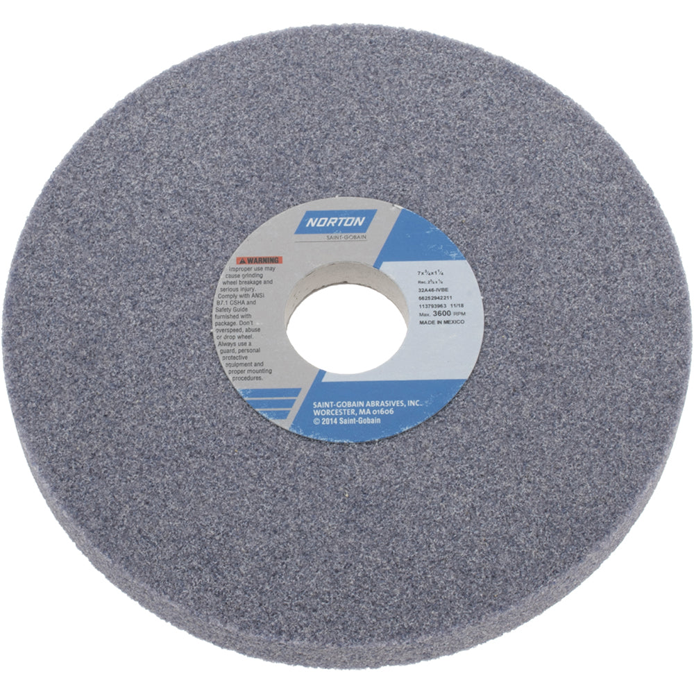 Norton 66252942211 Norton Surface Grinding Wheel: 7" Dia, 3/4" Thick, 1-1/4" Arbor (66252942211)