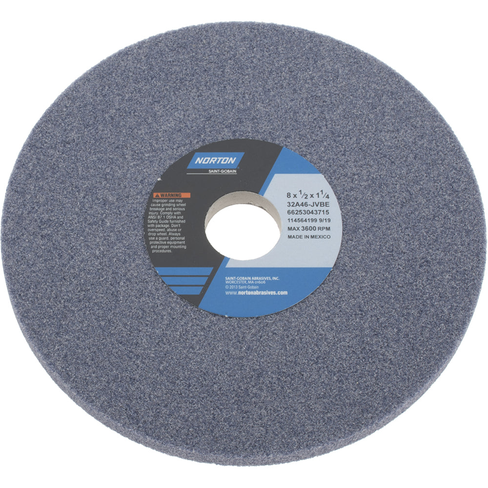 Norton 66253043715 Norton Surface Grinding Wheel: 8" Dia, 1/2" Thick, 1-1/4" Arbor (66253043715)