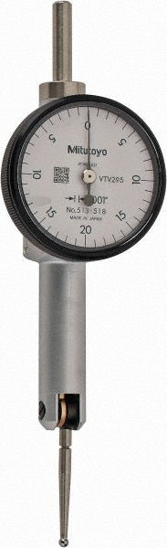 Mitutoyo 513-518-10T Mitutoyo Dial Test Indicator: 0 to 0.0400", 0-20-0, 0.001000" (513-518-10T)