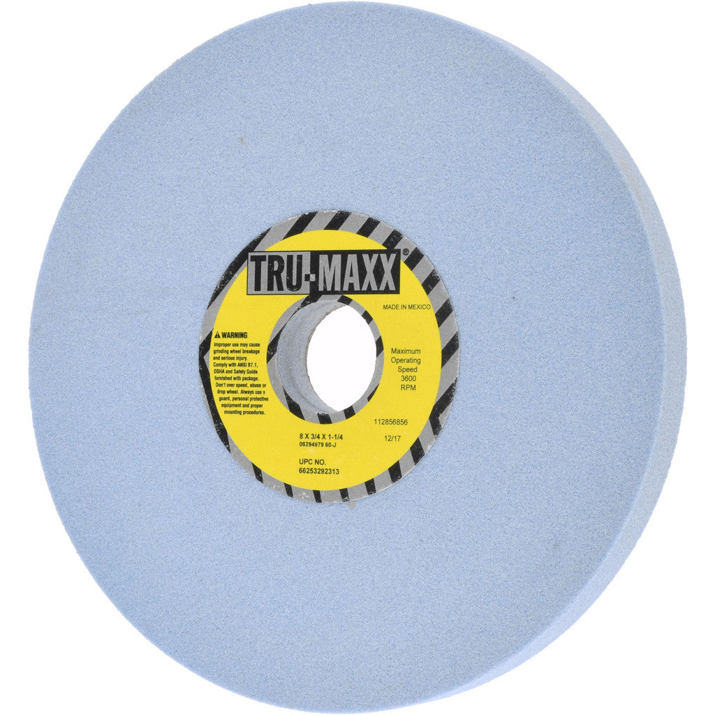Tru-Maxx 66253292313 Tru-Maxx Surface Grinding Wheel: 8" Dia, 3/4" Thick, 1-1/4" Arbor (66253292313)