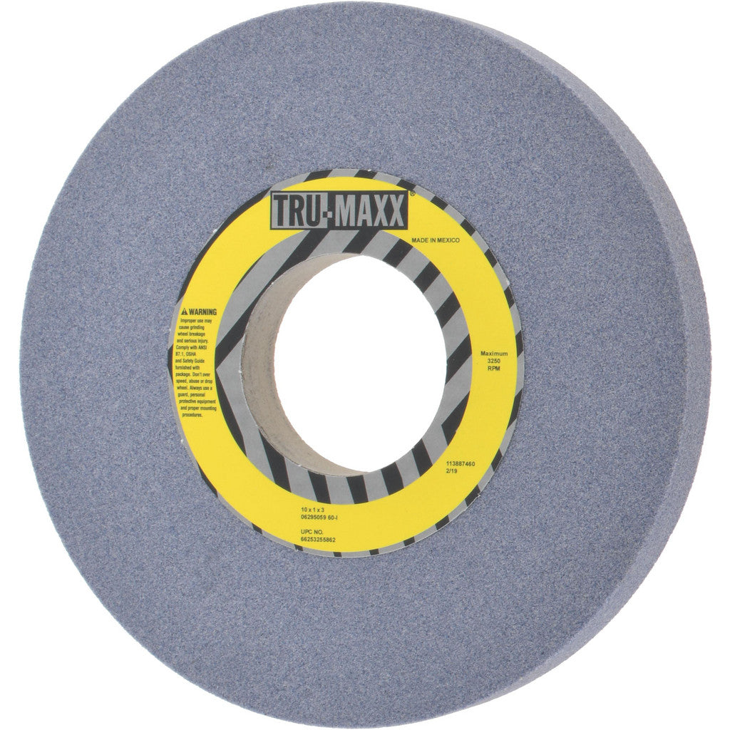 Tru-Maxx 66253255862 Tru-Maxx Surface Grinding Wheel: 10" Dia, 1" Thick, 3" Arbor, 60 (66253255862)
