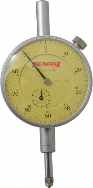 Peacock 1311 Peacock Dial Drop Indicator: 10 mm Max, 0-100 Dial Reading, 15.00 µm (1311)