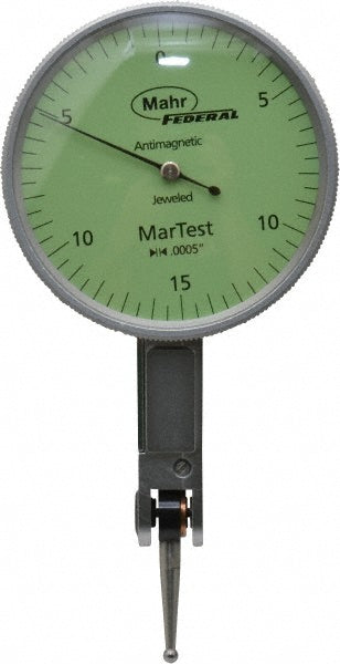 Mahr 4307950 Mahr Horizontal Dial Test Indicator: 0.0150" Max, 0-15-0 Dial Reading (4307950)