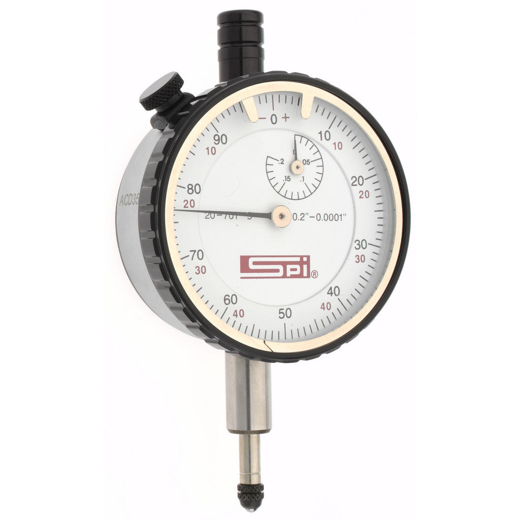 SPI 20-701-9 SPI Dial Drop Indicator: 0.2" Max, 0-100 & 0-50-0 Dial Reading (20-701-9)