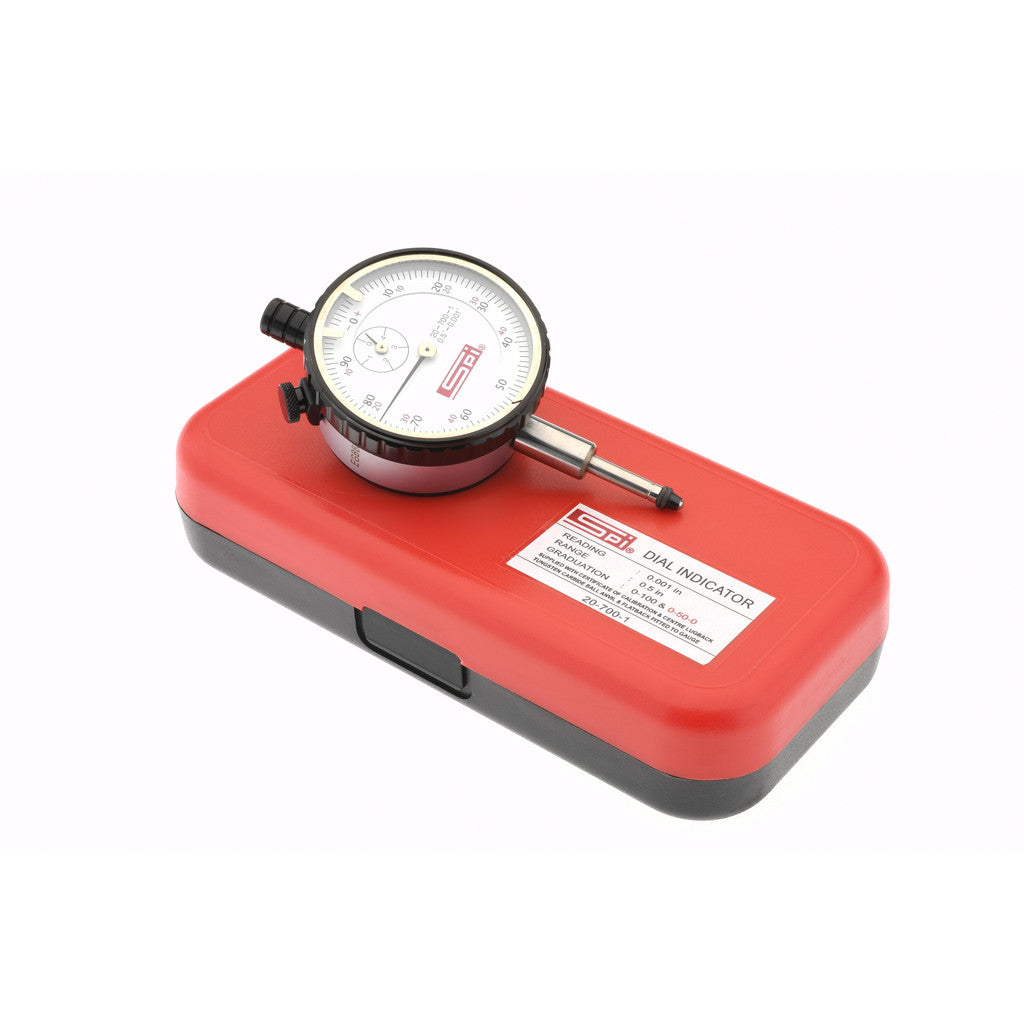 SPI 20-700-1 SPI Dial Drop Indicator: 1/2" Max, 0-100 & 0-50-0 Dial Reading (20-700-1)