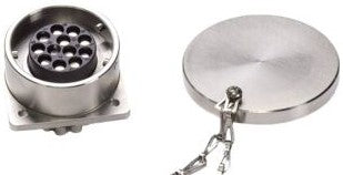 Meltric Plugs & Receptacles 07-A4001-SS - Receptacle, 11P+G, Stainless Steel, PN12c (07-A4001-SS)