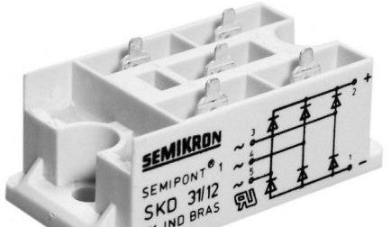 Semikron Power Modules SKBZ28/08 - POWER MODULE 30A 800V HYB DOUBLER (07191170)