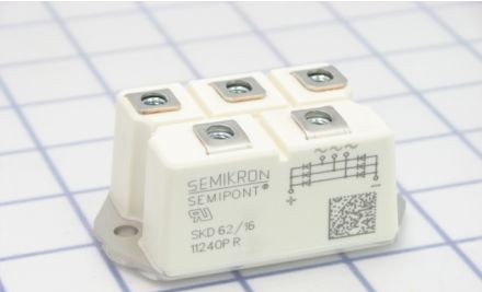 Semikron Bridge Rectifiers SKD62/16 - BRIDGE RECTIFIER 60A 1600V 3-PH (07630780)