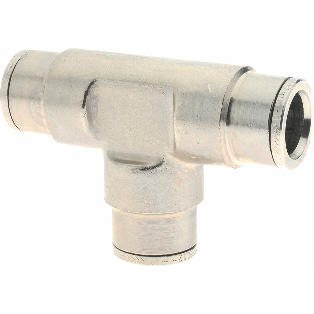 Norgren 100601200 Norgren Push-to-Connect Tube x Tube Tee Connector: 12 mm Tube OD (100601200)