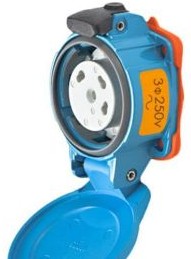 Meltric Plugs & Receptacles 09-N4073-824-300-LC - PN20 RECEPTACLE METAL BLUE SIZE 1 IP (09-N4073-824-300-LC)